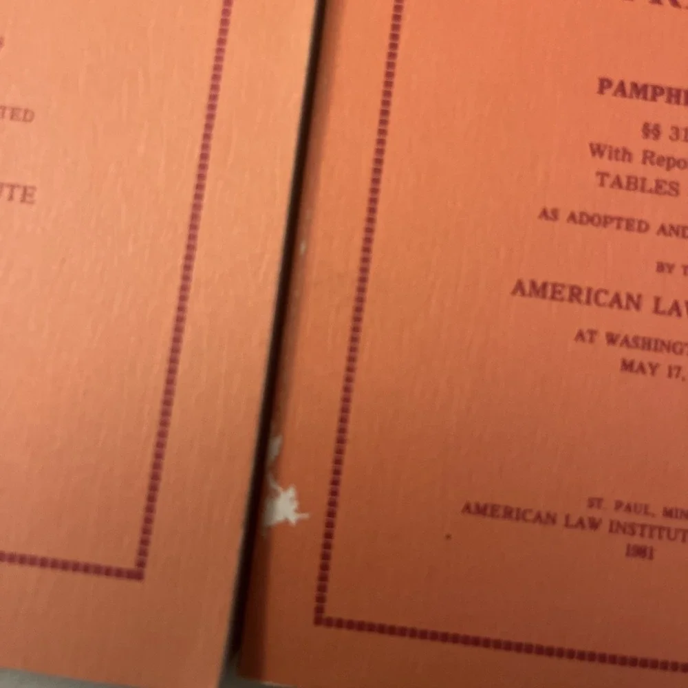 Student Edition Restatement of the Law Second Contracts 2d Pamphlet No. 1 &2 (2)